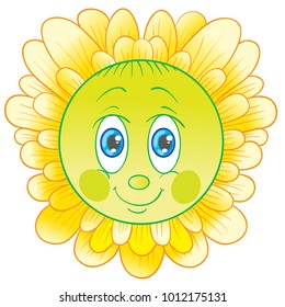decorative emotional flower on a white background