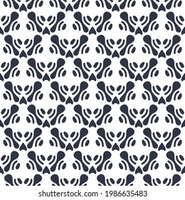 Decorative endless symmetrical motif. Geometric vector seamless pattern design template