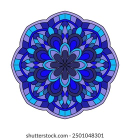 Decorative enigmatic colour mandala coloring book page. Easy Mandala Coloring Book Pages for Adults to Relax, Experiences Give Relief. Resizeable Vector File