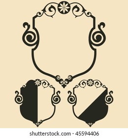 decorative escutcheon, vector design element