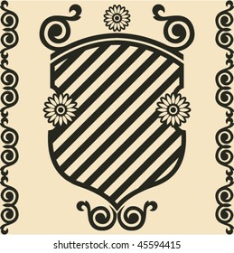 decorative escutcheon, vector design element