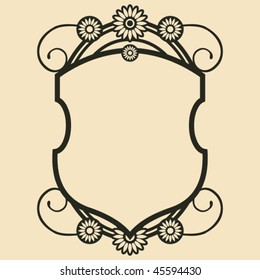 decorative escutcheon, vector design element