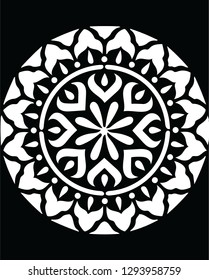 Decorative ethnic art shape mandala Indian style pattern design for creative ideas