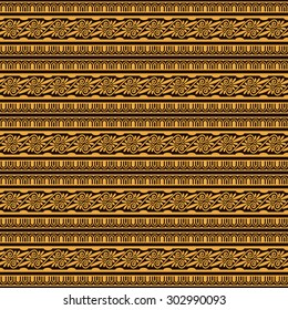 decorative ethnic floral striped pattern. vector illustration - eps 8