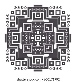 Decorative ethnic geometric pattern ornament vector illustration