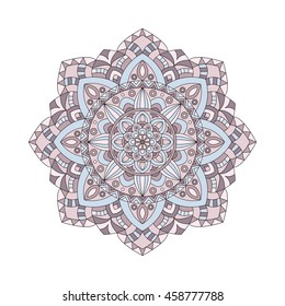 Decorative ethnic mandala. Outline isolates ornament. Vector design with islam, indian, arabic motifs.