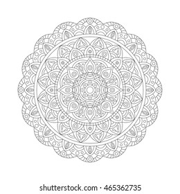 Decorative ethnic mandala. Outline isolates ornament. Vector design with islam, indian, arabic motifs.