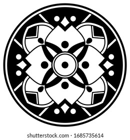 Decorative ethnic ornament isolated on white. Good decoration for the holidays. Perfect for printing, greeting card.
