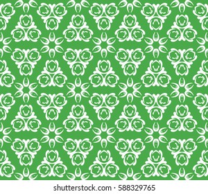 decorative ethnic ornament. Seamless vector illustration. Floral style. For interior design, fabric print, page fill, wallpaper, textile