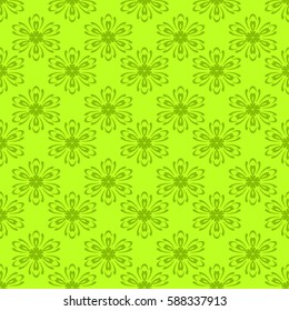 decorative ethnic ornament. Seamless vector illustration. Floral style. For interior design, fabric print, page fill, wallpaper, textile