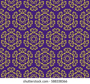 decorative ethnic ornament. Seamless vector illustration. Floral style. For interior design, fabric print, page fill, wallpaper, textile