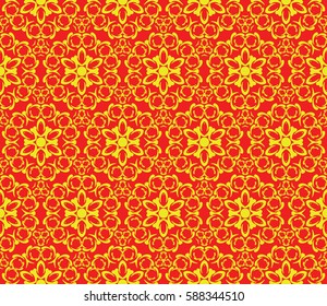 decorative ethnic ornament. Seamless vector illustration. Floral style. For interior design, fabric print, page fill, wallpaper, textile