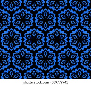 decorative ethnic ornament. Seamless vector illustration. Floral style. For interior design, fabric print, page fill, wallpaper, textile