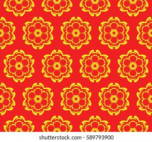 decorative ethnic ornament. Seamless vector illustration. Floral style. For interior design, fabric print, page fill, wallpaper, textile