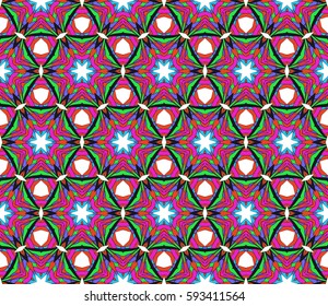 decorative ethnic ornament. Seamless vector illustration. Floral style. For interior design, fabric print, page fill, wallpaper, textile