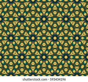decorative ethnic ornament. Seamless vector illustration. Floral style. For interior design, fabric print, page fill, wallpaper, textile