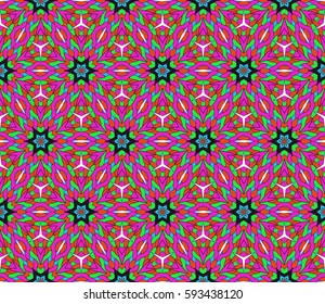 decorative ethnic ornament. Seamless vector illustration. Floral style. For interior design, fabric print, page fill, wallpaper, textile