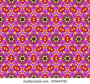 decorative ethnic ornament. Seamless vector illustration. Floral style. For interior design, fabric print, page fill, wallpaper, textile
