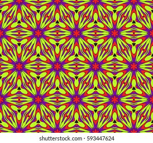 decorative ethnic ornament. Seamless vector illustration. Floral style. For interior design, fabric print, page fill, wallpaper, textile