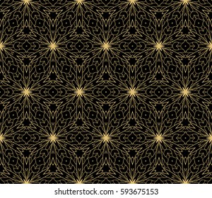 decorative ethnic ornament. Seamless vector illustration. Floral style. For interior design, fabric print, page fill, wallpaper, textile