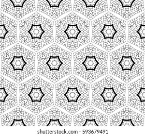 decorative ethnic ornament. Seamless vector illustration. Floral style. For interior design, fabric print, page fill, wallpaper, textile