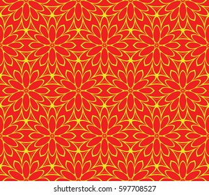decorative ethnic ornament. Seamless vector illustration. Floral style. For interior design, fabric print, page fill, wallpaper, textile