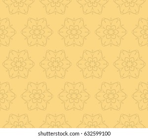 decorative ethnic ornament. Seamless vector illustration. Floral style. For interior design, fabric print, page fill, wallpaper, textile