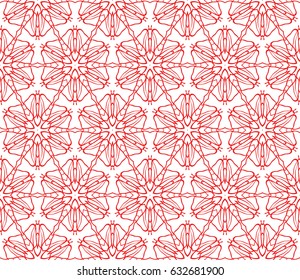 decorative ethnic ornament. Seamless vector illustration. Floral style. For interior design, fabric print, page fill, wallpaper, textile