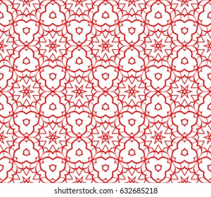 decorative ethnic ornament. Seamless vector illustration. Floral style. For interior design, fabric print, page fill, wallpaper, textile
