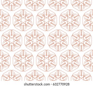 decorative ethnic ornament. Seamless vector illustration. Floral style. For interior design, fabric print, page fill, wallpaper, textile