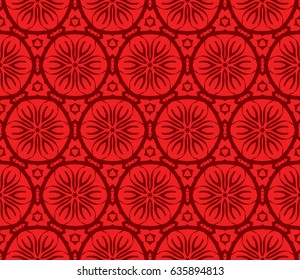 decorative ethnic ornament. Seamless vector illustration. Floral style. For interior design, fabric print, page fill, wallpaper, textile