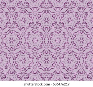 decorative ethnic ornament. Seamless vector illustration. Floral style. art and fashion pattern. purple color