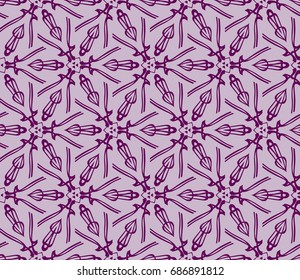 decorative ethnic ornament. Seamless vector illustration. Floral style. For greeting cards, invitations, cover book, fabric, scrapbooks. purple color