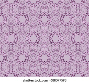 decorative ethnic ornament. Seamless vector illustration. Floral style. art and fashion pattern. purple color