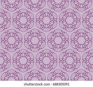 decorative ethnic ornament. Seamless vector illustration. Floral style. art and fashion pattern. purple color