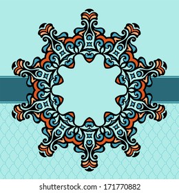 Decorative  ethnic ornamental vector frame