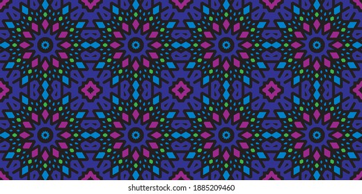 Decorative ethnic pattern motif background Premium Vector