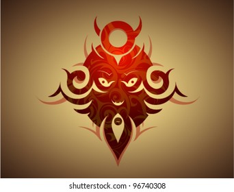 Decorative evil mask