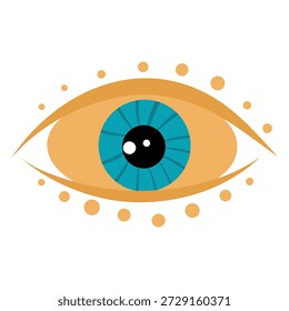 Decorative Eye Vector, Stylized Iris Illustration. Eye Symbol, Ornamental Vision Graphic for Design. Hand drawn Eye Icon, Mystical and Decorative Element
