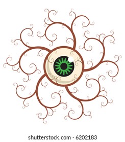 Decorative eyeball design.