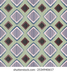 Decorative fabric patterns. Seamless oriental ethnic geometric patterns. Traditional design for background, wallpaper, fabric, vector, embroidery style.
