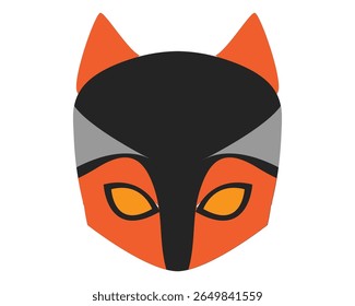 Decorative face mask with artistic details.