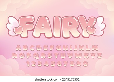 decorative fairy Font and Alphabet vector