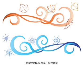 Decorative Fall and Winter Swirl Designs