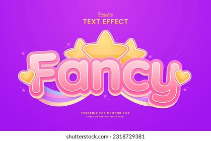 decorative fancy editable text effect vector design