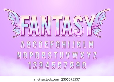 fantasía decorativa efecto de texto editable diseño vectorial