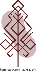 Pluma decorativa, ilustración, vector, sobre fondo blanco.