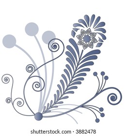 decorative feather quill vector see series