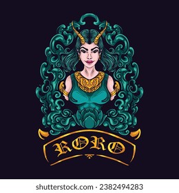 decorative female character called roro in indonesian culture