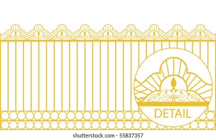 decorative fence (use with or without circles at bottom )